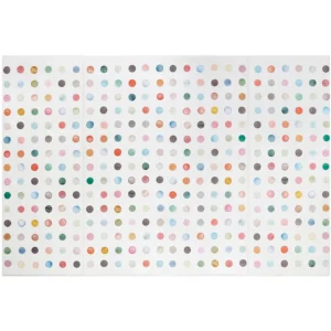 Tumbling Mat Memory Foam Support with Watercolor Rainbow Dots in Gloria | Foldable & Portable